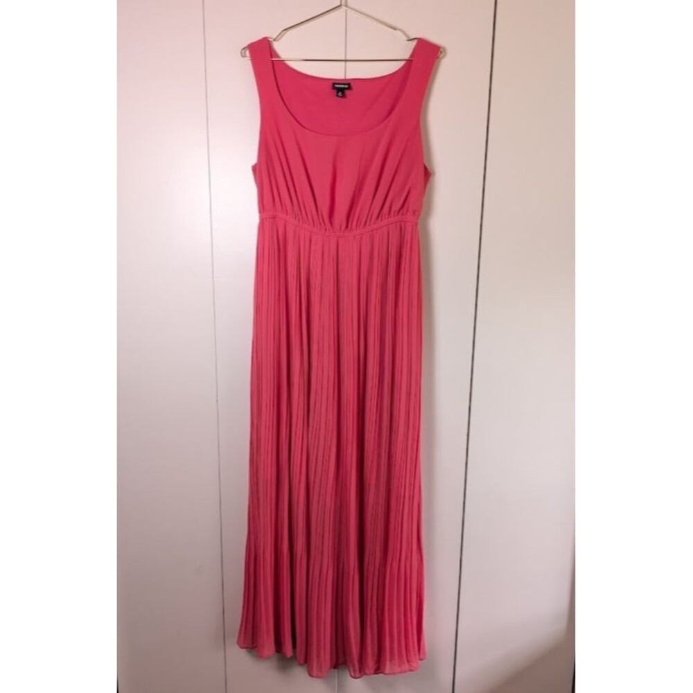 Torrid Maxi Dress 0 Pink Sleeveless Pleated Dress Women's 12 Large